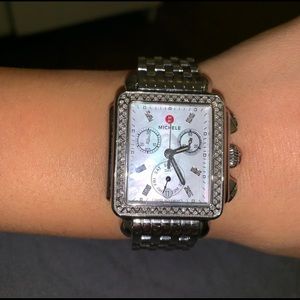 MICHELE Deco Diamond, Diamond Dial Watch